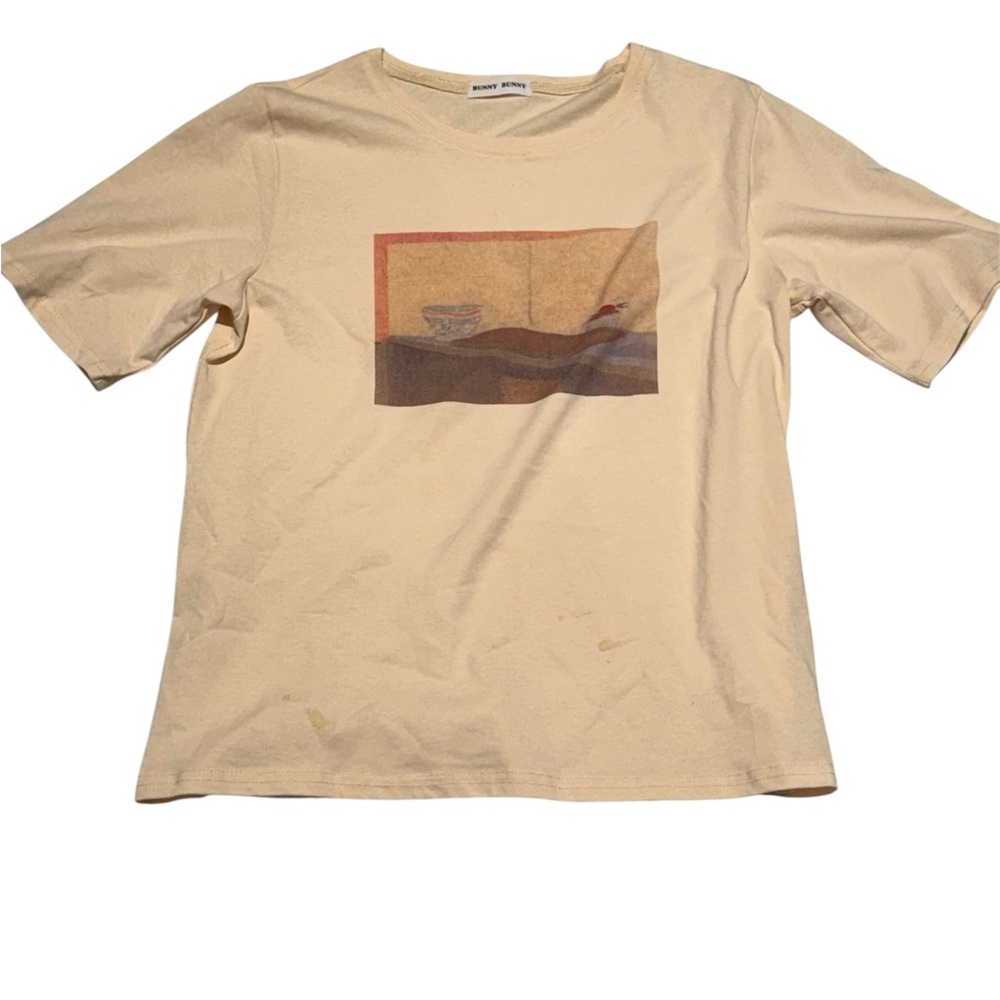 Beige Graphic T-Shirt